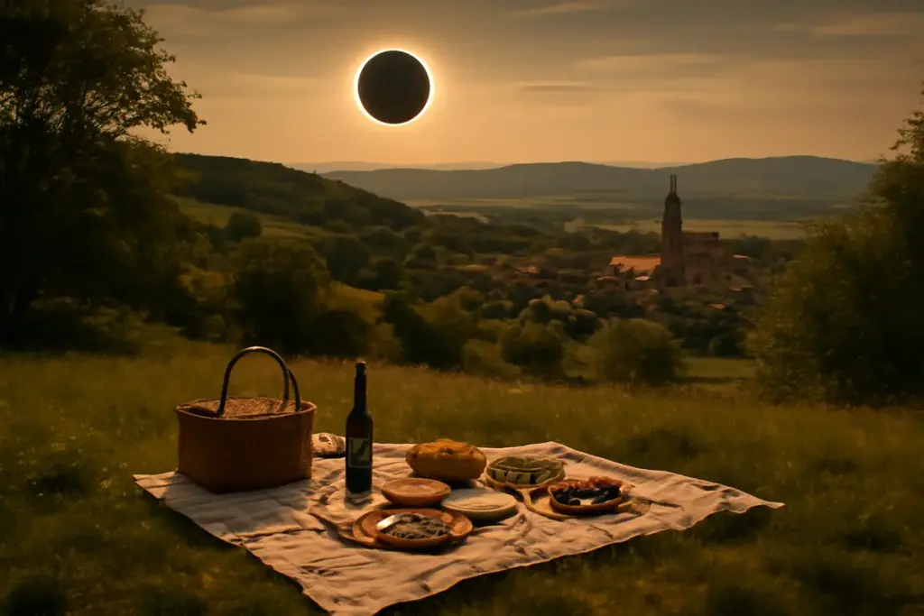 Dove organizzare un picnic durante un’eclissi in Europa? Le aree verdi con vista che pochissimi conoscono